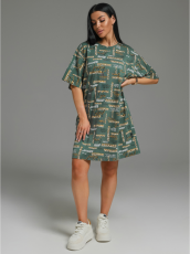 Изображение товара «Женское платье-футболка из кулирки «Вега [хаки]» арт 84154» из магазина «Ивановский-Текстиль.РФ»