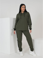 Изображение товара «Женский костюм (толстовка+брюки) из футера с лайкрой «Флеш [хаки]» арт 71672» из магазина «Ивановский-Текстиль.РФ»