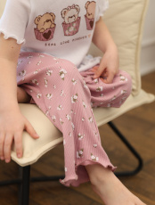 Изображение товара «Пижама для девочки (рубашка+брюки) из интерлока «Флаффи» арт 86755» из магазина «Ивановский-Текстиль.РФ»