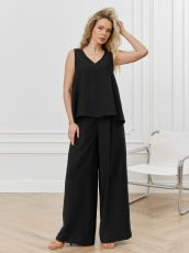 Изображение товара «Женские брюки из фактурного полотна «Ясмина-3 [черный]» арт 89668» из магазина «Ивановский-Текстиль.РФ»