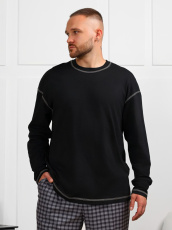 Изображение товара «Мужской джемпер из кулирки «Генри-3 [черный]» арт 85679» из магазина «Ивановский-Текстиль.РФ»