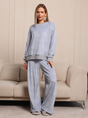 Изображение товара «Женский костюм (джемпер+брюки) из экстра софта «Диор [серый]» арт 77235» из магазина «Ивановский-Текстиль.РФ»