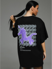 Изображение товара «Женская футболка из кулирки «Бабл [черный единорог]» арт 83137» из магазина «Ивановский-Текстиль.РФ»