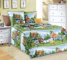 Изображение товара «Постельное бельё из перкаля «Медвежата» арт 83947» из магазина «Ивановский-Текстиль.РФ»