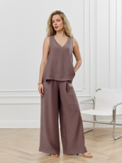 Изображение товара «Женская блузка из фактурного полотна «Ясмина-2 [какао]» арт 89671» из магазина «Ивановский-Текстиль.РФ»