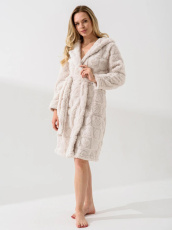 Изображение товара «Женский халат (на запах с поясом) из велсофта «Дела сердечные 2151-Вф (экрю)» арт 78456» из магазина «Ивановский-Текстиль.РФ»