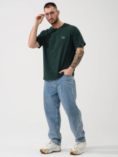 Изображение товара «Мужская футболка из кулирки «Горы зовут 2438-К (зеленый)» арт 87756» из магазина «Ивановский-Текстиль.РФ»