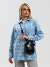 Изображение товара «Женская рубашка из флиса «Вселенная [голубой]» арт 85985» из магазина «Ивановский-Текстиль.РФ»