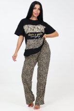 Изображение товара «Женский костюм (футболка+брюки) из кулирки «3498кф-102/3» арт 79890» из магазина «Ивановский-Текстиль.РФ»