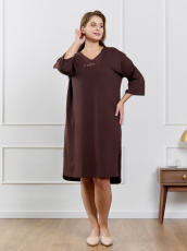 Изображение товара «Женская туника из кулирки «Сотерн [шоколадный]» арт 87082» из магазина «Ивановский-Текстиль.РФ»