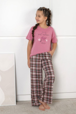 Изображение товара «Костюм для девочки (футболка+брюки) из кулирки «Кейт-2 [розовый]» арт 72442» из магазина «Ивановский-Текстиль.РФ»