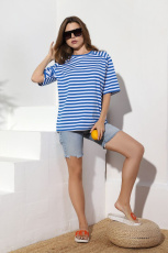 Изображение товара «Женская футболка из кулирки «Клипер-2 [голубой]» арт 83883» из магазина «Ивановский-Текстиль.РФ»