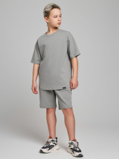 Изображение товара «Костюм для мальчика (футболка+шорты) из кулирки «Азарт-2 [серый]» арт 84989» из магазина «Ивановский-Текстиль.РФ»