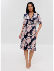 Изображение товара «Женский халат (на запах с поясом) из велюра «Х-185 (В) (розы)» арт 86930» из магазина «Ивановский-Текстиль.РФ»