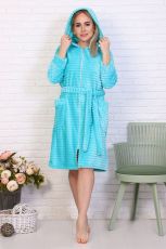 Изображение товара «Женский халат (на молнии с поясом) из велсофта «5718» арт 51310» из магазина «Ивановский-Текстиль.РФ»