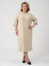 Изображение товара «Женское платье из лапши «Ангора 2418-Л (бежевый)» арт 87783» из магазина «Ивановский-Текстиль.РФ»