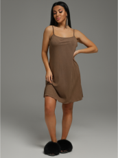 Изображение товара «Женская сорочка из кашкорсе лапша «Полли [кофе]» арт 82443» из магазина «Ивановский-Текстиль.РФ»