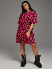 Изображение товара «Женское платье-футболка из кулирки «Вега [малина]» арт 80895» из магазина «Ивановский-Текстиль.РФ»