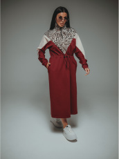 Изображение товара «Женское платье из футера с лайкрой пенье «Одри [марсала]» арт 86791» из магазина «Ивановский-Текстиль.РФ»