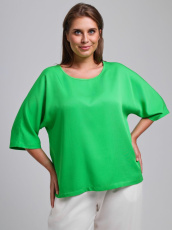 Изображение товара «Женская блузка из плательной ткани «Летний драйв-2 [ярко-зеленый]» арт 85008» из магазина «Ивановский-Текстиль.РФ»