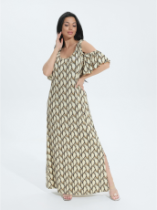 Изображение товара «Женское платье из вискозы «Ялта [бежевый]» арт 72218» из магазина «Ивановский-Текстиль.РФ»