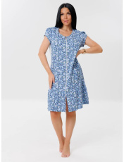 Изображение товара «Женский халат (на молнии) из кулирки «Х-82 (К) (голубой)» арт 86914» из магазина «Ивановский-Текстиль.РФ»