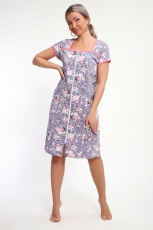 Изображение товара «Женский халат (на молнии) из кулирки «85037» арт 87281» из магазина «Ивановский-Текстиль.РФ»