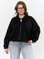 Изображение товара «Женский бомбер из скубы «Нео-1 [черный]» арт 88070» из магазина «Ивановский-Текстиль.РФ»