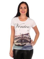 Изображение товара «Женская футболка из кулирки «Венеция» арт 47967» из магазина «Ивановский-Текстиль.РФ»