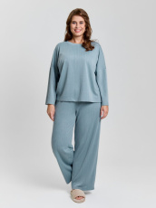 Изображение товара «Женский костюм (джемпер+брюки) из фактурного трикотажа «Материя-1 [серо-голубой]» арт 86732» из магазина «Ивановский-Текстиль.РФ»