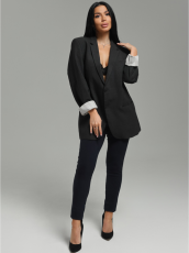 Изображение товара «Женские леггинсы из рибаны «Бритни [темно-синий]» арт 84644» из магазина «Ивановский-Текстиль.РФ»