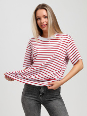 Изображение товара «Женская футболка из кулирки с лайкрой «Брина-2 [красный]» арт 88881» из магазина «Ивановский-Текстиль.РФ»