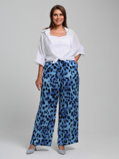 Изображение товара «Женские брюки из искусственного шелка «Найт-2 [синий]» арт 85003» из магазина «Ивановский-Текстиль.РФ»