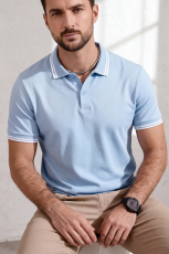 Изображение товара «Мужская футболка из пике «14455» арт 88431» из магазина «Ивановский-Текстиль.РФ»