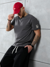 Изображение товара «Мужская футболка из кулирки с лайкрой «Арчи-1 [серый]» арт 88082» из магазина «Ивановский-Текстиль.РФ»