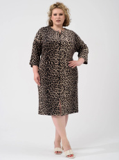 Изображение товара «Женский халат (на молнии) из велюра «Сафари 2426-В (коричневый)» арт 87778» из магазина «Ивановский-Текстиль.РФ»