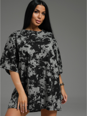 Изображение товара «Женская футболка из кулирки «Ирбис [мрамор]» арт 83912» из магазина «Ивановский-Текстиль.РФ»