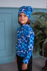 Изображение товара «Водолазка для мальчика из рибаны «Звезды голубая» арт 73754» из магазина «Ивановский-Текстиль.РФ»