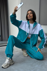 Изображение товара «Женский костюм (худи+брюки) из футера с лайкрой «Туман» арт 89202» из магазина «Ивановский-Текстиль.РФ»