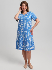 Изображение товара «Женское платье из кулирки пенье «Манифест-1 [голубой]» арт 85032» из магазина «Ивановский-Текстиль.РФ»