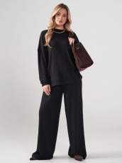 Изображение товара «Женский костюм (лонгслив+брюки) из лапши «Ангора 2412-Л (черный)» арт 86683» из магазина «Ивановский-Текстиль.РФ»