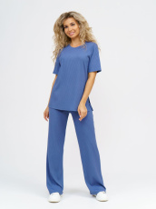 Изображение товара «Женский костюм (футболка+брюки) из лапши «К-058 (деним)» арт 84033» из магазина «Ивановский-Текстиль.РФ»