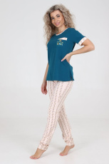 Изображение товара «Женский костюм (футболка+брюки) из кулирки «1564к» арт 80256» из магазина «Ивановский-Текстиль.РФ»