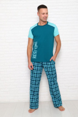 Изображение товара «Мужская пижама (футболка+брюки) из кулирки «57143» арт 70913» из магазина «Ивановский-Текстиль.РФ»