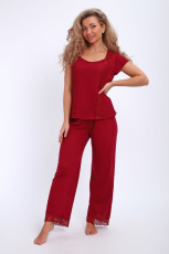 Изображение товара «Женская пижама (футболка+брюки) из вискозы «29018» арт 86967» из магазина «Ивановский-Текстиль.РФ»