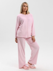 Изображение товара «Женский костюм (куртка+брюки) из велсофта «Мисти-2 [розовый]» арт 86392» из магазина «Ивановский-Текстиль.РФ»