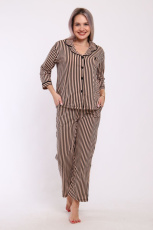 Изображение товара «Женская пижама (рубашка+брюки) из кулирки «213» арт 85862» из магазина «Ивановский-Текстиль.РФ»