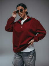 Изображение товара «Женский свитшот из лакосты 2х нитки пенье «Брамея [бордо]» арт 86503» из магазина «Ивановский-Текстиль.РФ»