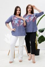 Изображение товара «Женская туника из кулирки «7386» арт 65851» из магазина «Ивановский-Текстиль.РФ»