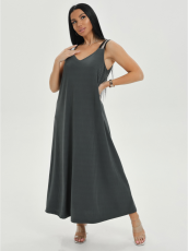 Изображение товара «Женский сарафан из кашкорсе лапша «Барбара [графит]» арт 82474» из магазина «Ивановский-Текстиль.РФ»